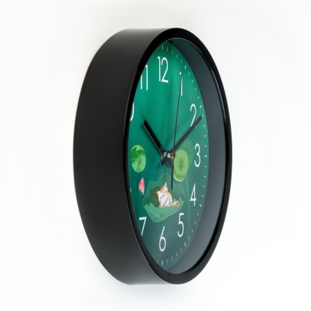 Wall clock "cat on a jug", D-20 cm, smooth move-1