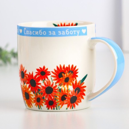 Ceramic set "The most native grandmother", a mug of 350 ml, a spoon, white color-2