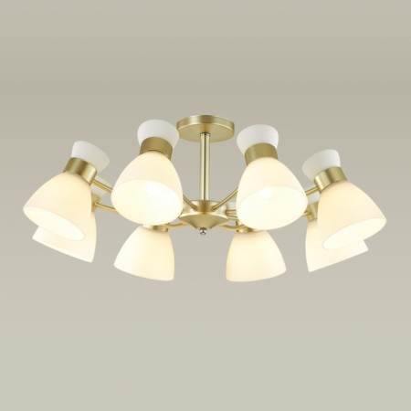Wilma chandelier, e27 8x40W, color matte gold, white-2