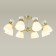 Wilma chandelier, e27 8x40W, color matte gold, white