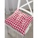 Pillow on the chair of the check, size 40x40 cm, red color