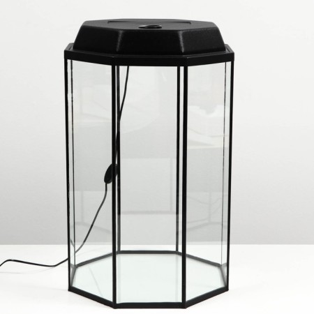 Aquarium "Binogrand" with a lid, 70 liters, 40 x 40 x 60/66 cm, black-2