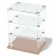Desktop window, 2 shelves, 400 × 300 × 700, chipboard, glass color Book light