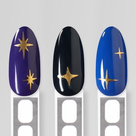 Star stickers "Star", voluminous, metallized, golden color-3