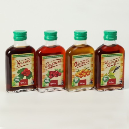 Gift set of syrup Altai basket No. 2, 4 pcs. 100 ml
