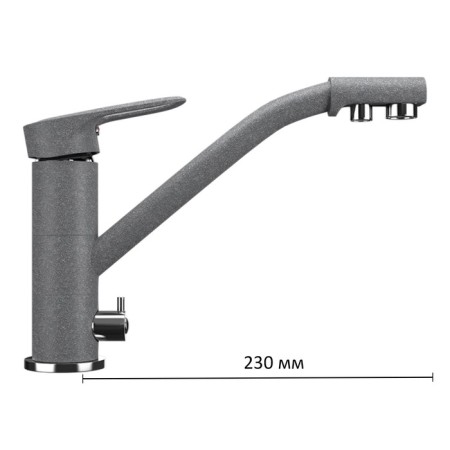 Kitchen mixer Ulgran u010-342, graphite color