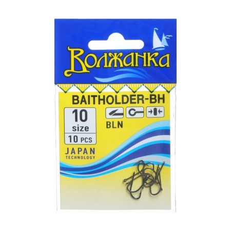 Hooks "Volzhanka" Baitholder-bh No. 10, 10 pcs