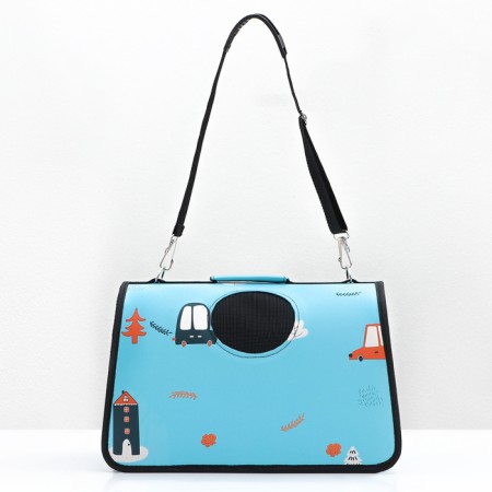 Bag - Carriage for animals "Traveler", Blue, size m, 40 x 21 x 27 cm-1