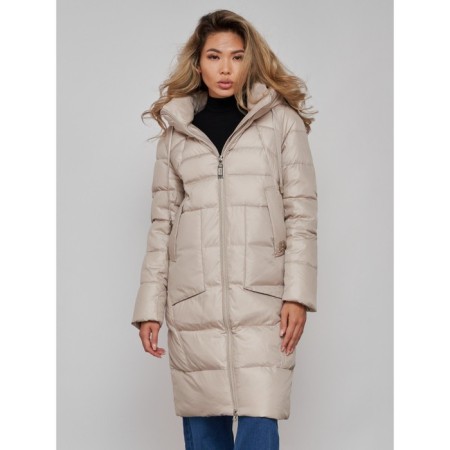 Coat insulated winter female, size 46, color light green-11