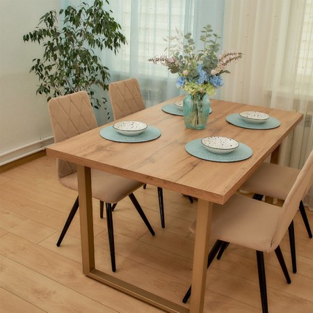 Dining stool Polini Home Rio SM, beige-black color-6