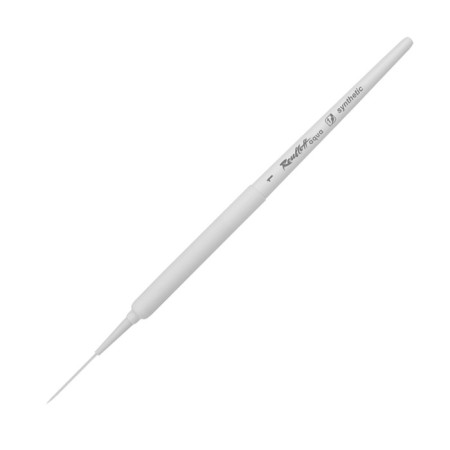 RUBLOFF brush from snow-white synthetics series White Liner No. 1, short white handle, Soft-Touch clip covering-4