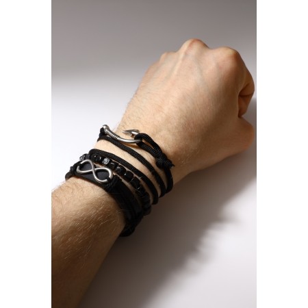 Bracelet Skin "Hope", black color, d = 7.5 cm-2