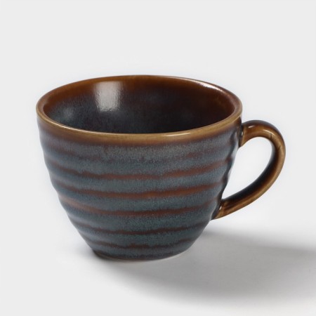 Porcelain cup Magistro Garland, 200 ml, blue color