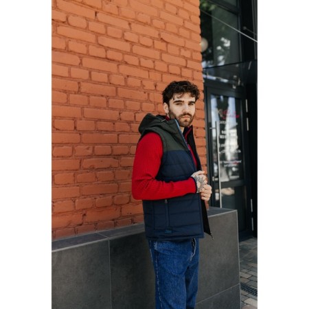 Male ise vest, size 50, blue, khaki color-3
