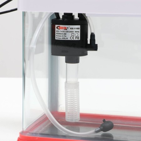 The Seastar HX-180F Aquarium includes: LED lamp, filter, 3.5 l, red-8