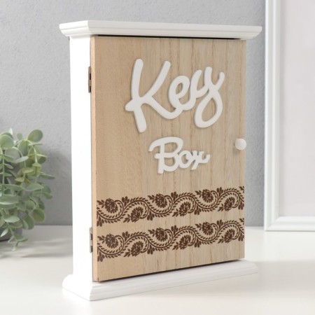 Keywood tree 6 hooks "Flower pattern" 26.5x20.5x6 cm-1