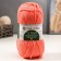 Yarn "Narodnaya" 30% wool, 70% acrylic volume 220m/100g (351-sv. Coral)