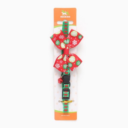 Collar "gifts", 30 x 1 cm, kapron, red-9