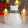 Souvenir ceramics "White bear, gray scarf, red heart in peas" 9x6.5x8.5 cm