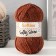 Yarn 70% acrylic, 30% silk "Softy Shine" 50 g 85 m color 26 brown