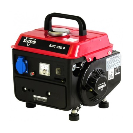 Elitech Generator BES 950 r, gasoline, 2 Tact, 0.95 kW, man -start, 220/12V, 50Hz
