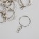 The base for the key fob Ring metal with a silver chain 2.5x2.5 cm set 40 pcs