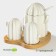 Porcelain set for spices on a bamboo stand Bellatenero "Cacti", 12 × 12.5 × 10 cm, white color