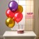 Set of candles in the cake 6 pcs. serpentine + 5 balls, assorted, chrome