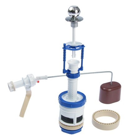 Reinforcement for flush tanks "RBM" AS-4.1 m, with a lateral membrane valve, chrome