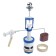 Reinforcement for flush tanks "RBM" AS-4.1 m, with a lateral membrane valve, chrome