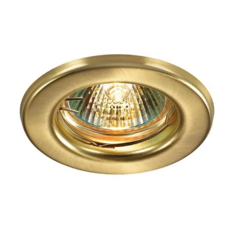 Built -in lamp Novotech, 50 W, Gx5.3, 12 V, 60x60 mm, d = 60 mm, color gold