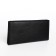 Male purse without fastener, department for bills, for maps, for coins, black color
