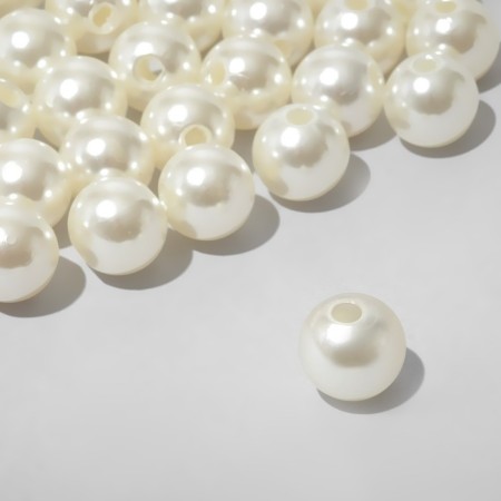 Beads No. 12 "Pearls", 46-50 g, beige color-1