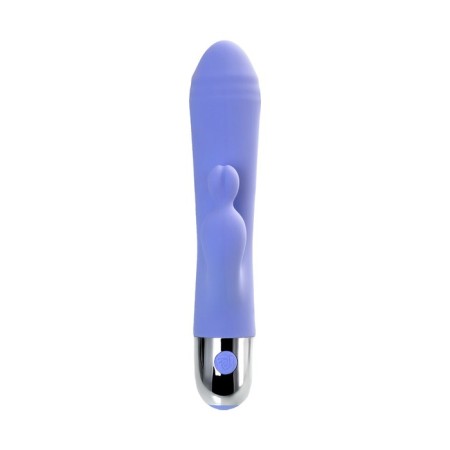 Vibrator with clitoral stimulation Flovetta Crocus, silicone, purple color, 17.5 cm-6