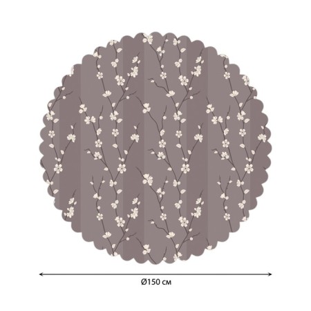 The tablecloth “shy color”, round, Saten, d = 150 cm on the table-1