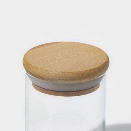 Glass jar for spices with bamboo lid Bellatenero "Eco", 150 ml, 5.5 × 7 cm-1