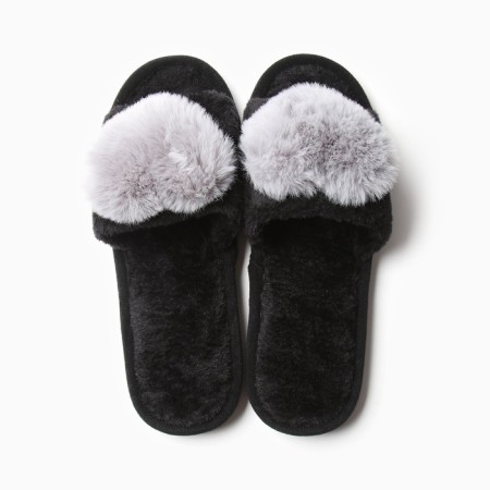 Women's slippers with an open nose size 40-41, the color is gray-17