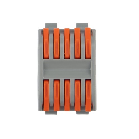 Terminal of QMS 222-425D CINGER 5-pole, with a mount on a DIN-rack (0.08-4 mm²) gray (20 pcs./Union)-2