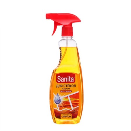 Sanita glass and mirrors wash, red orange, 500 ml
