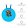 Jumping ball with horns, D = 45 cm, 350 g, Mix color