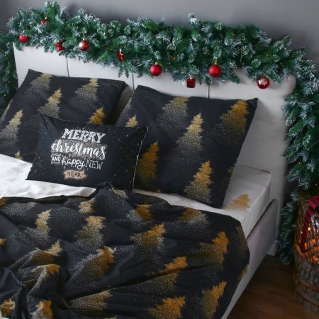 Ethel Bedding Ethel Golden Christmas 200x217 cm, 220x240 cm, 70x70 cm - 2 pcs, calico-3