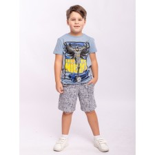 Set for a boy: T -shirt, shorts, height 146 cm
