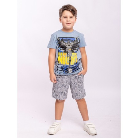 Set for a boy: T -shirt, shorts, height 146 cm
