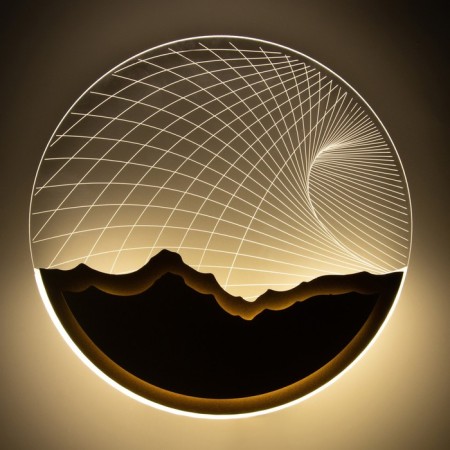 Bra "Planet" LED 20W 4000k gold 24x24x4 cm-2