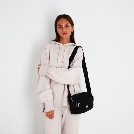Bag Cross-Bodi with a zipper, black color-5
