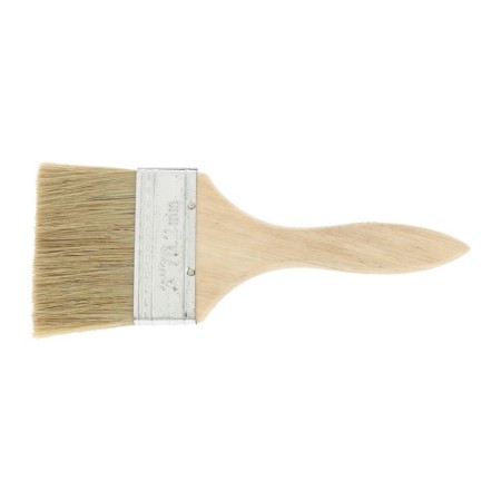 Brush flat scrap, natural bristles, wooden handle, 3 ", 75 mm-3