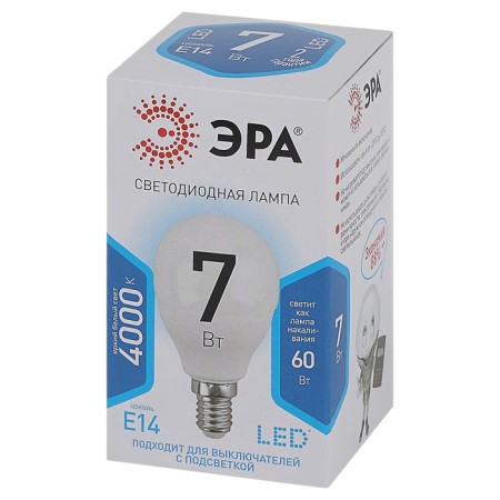 LED LED era Standard "Shar", 7 W, E14, 560 lm, 4000k, glow of white-2