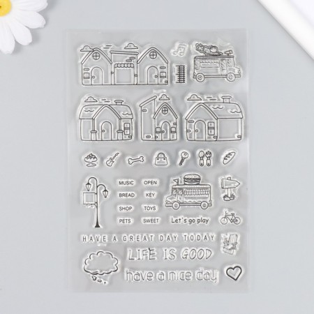 Stamp for creativity Silicon "City Life" 16x11 cm