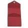 Cartholder, genuine leather, red 10x8.5x1.5 cm