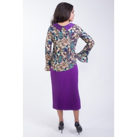 Female blouse, size 42, purple color-8